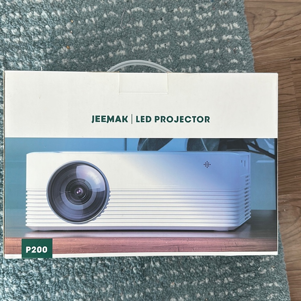 JEEMAK Smart Projector, Android WiFi Bluetooth Projector P200